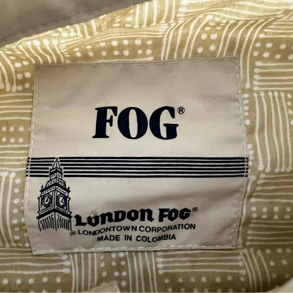 London Fog Bomber Jacket size Large in neutral beige - Picture 5 of 10